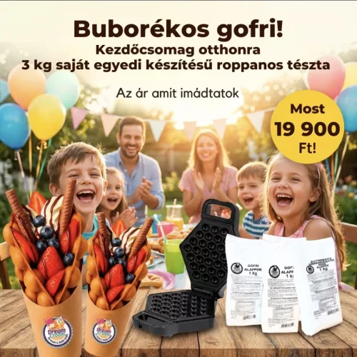 Kućni Bubble Waffle set od pšenične mješavine s aparatom za vafle
