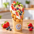 Bubble Waffle napravljena od brašna
