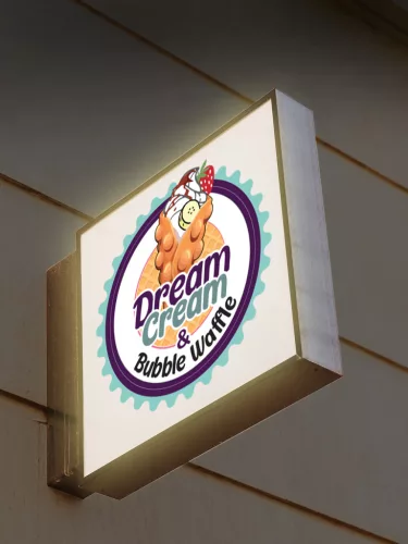 Samolepiaca nálepka Dream Cream V1 - 30 cm