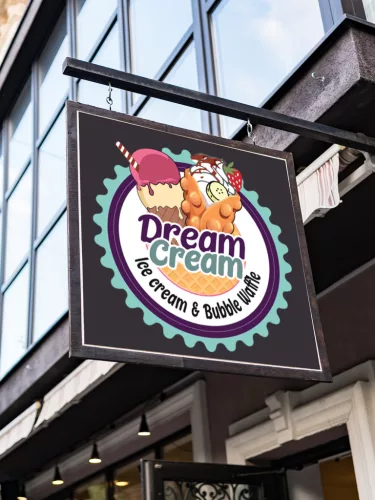 Dream Cream öntapadó matrica V2 - 30cm