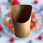 Buborék gofris pohár, 25db/csom, 320 ml, barna